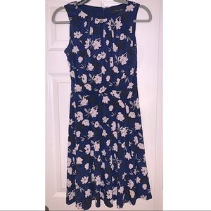 Navy Floral Dress